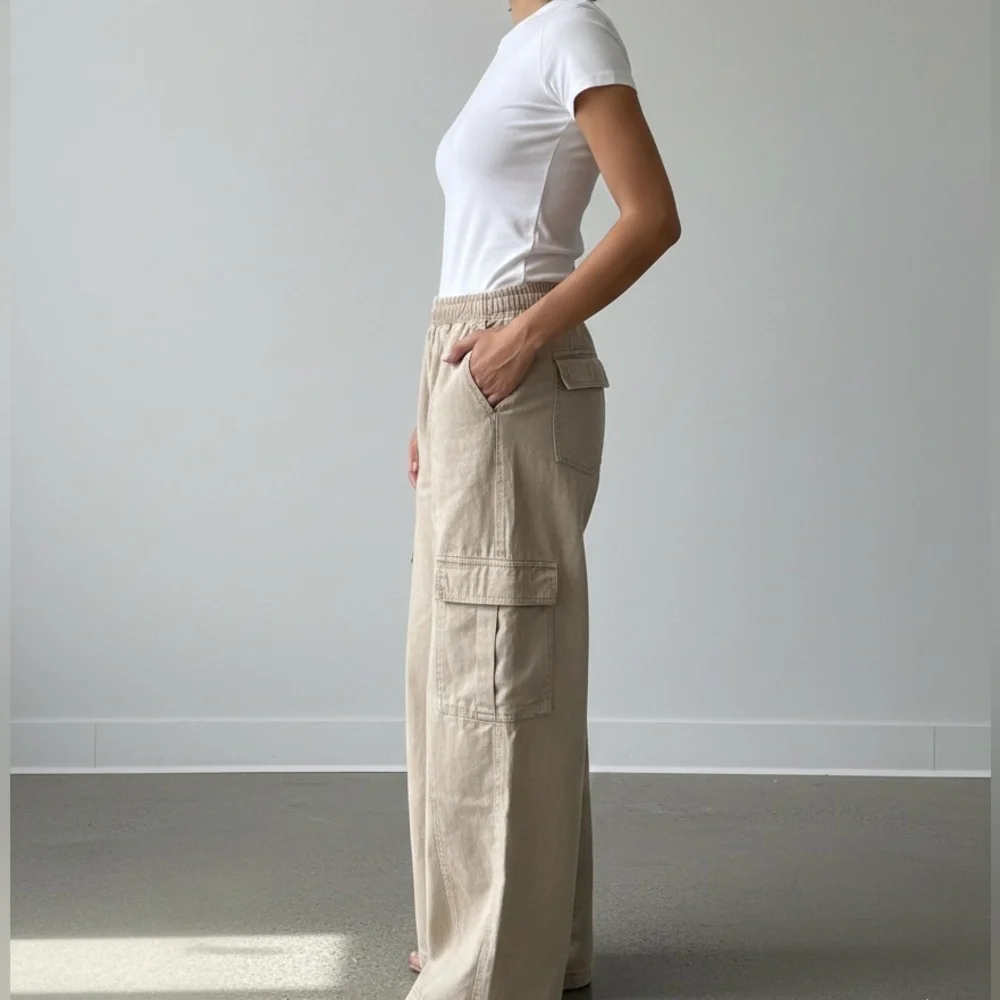 Forever 21 Beige Wide Leg Pants NWT
